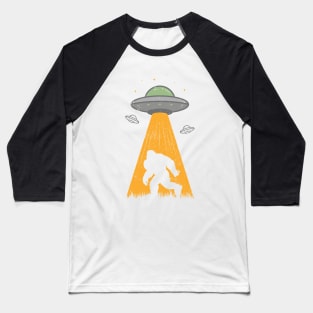 Bigfoot UFO - Alien Sasquatch Baseball T-Shirt